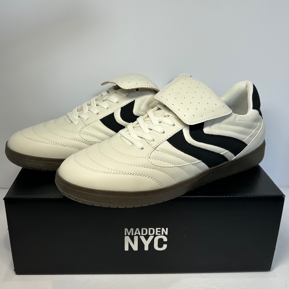 Madden NYC Muirr Sport Casual Mens Sneakers White Black Gum Size 9 New